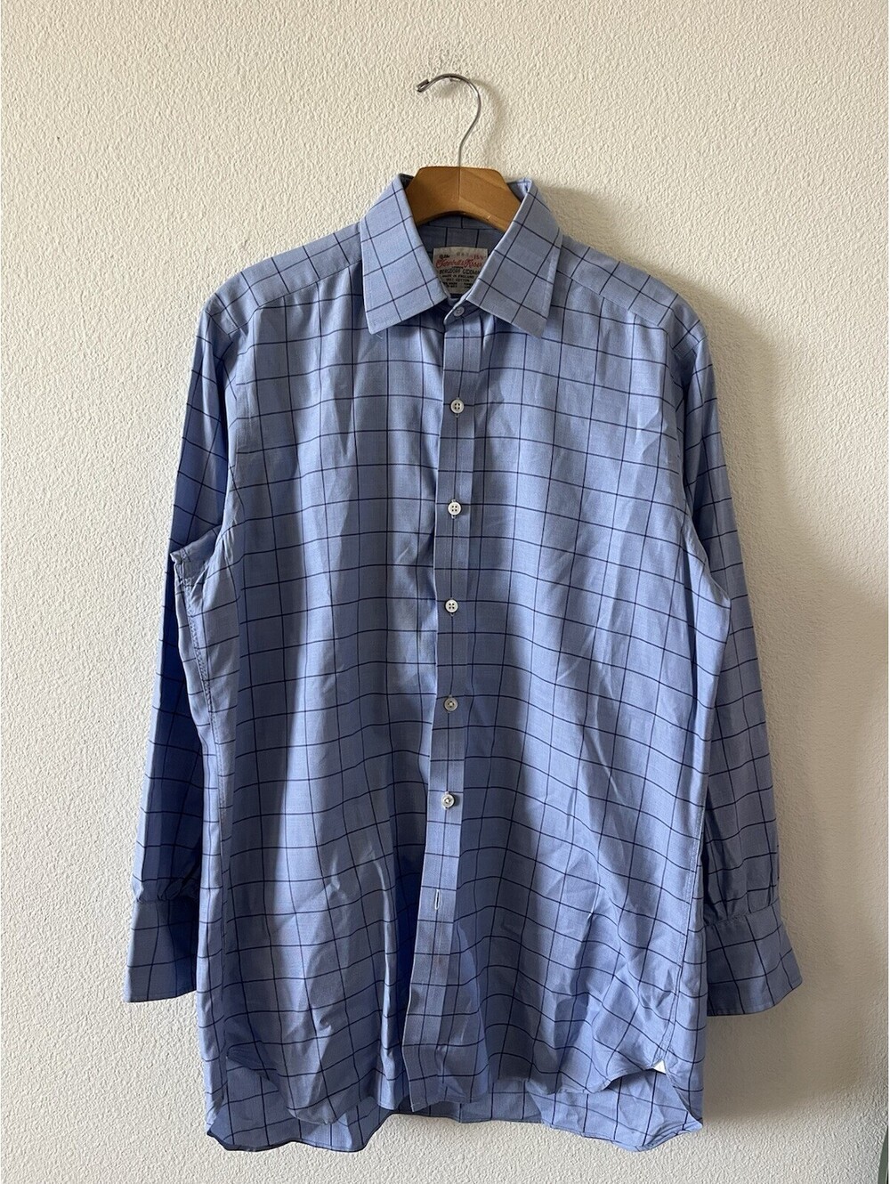 Turnbull & Asser Bergdorf Goodman Blue Check Shirt 15.5⁠